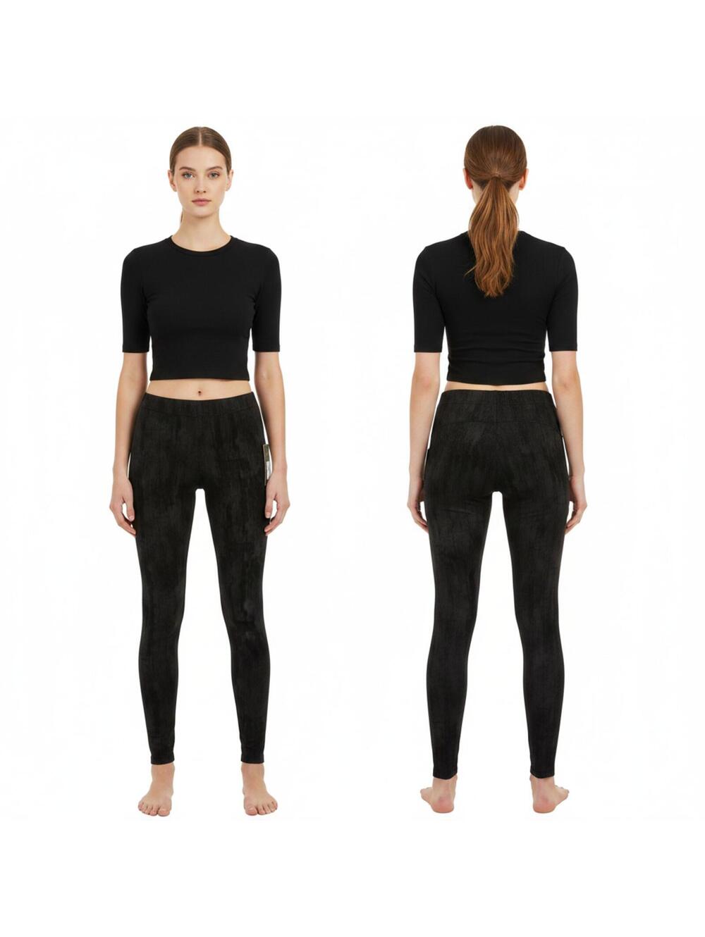 Lysse Faux Suede Leggings High Waist‎ Pull On Pants XS